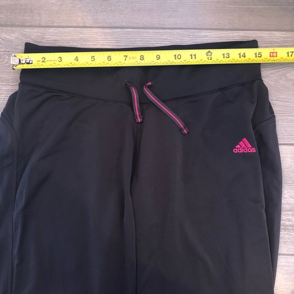 ADIDAS Womens Black & Pink Track Lounge stripe Pants Medium - Picture 4 of 10